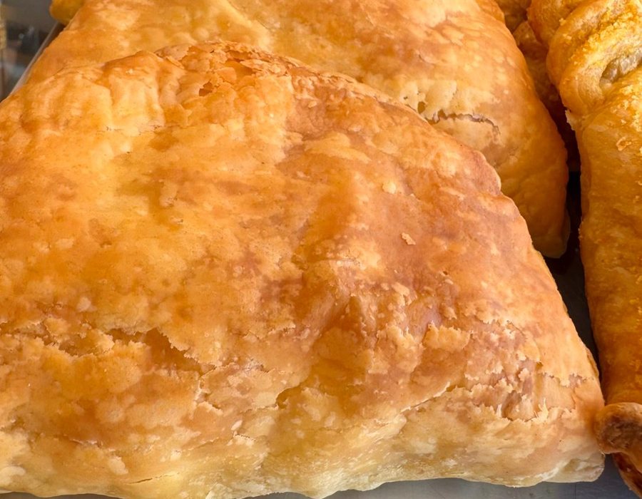 Spinach and feta turnover pastry, traditional Greek pastry